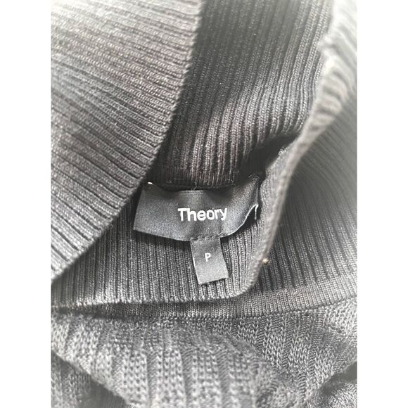 Womens Theory Cropped Turtleneck in Double Knit Silk Cotton Size P Small - Picture 8 of 8